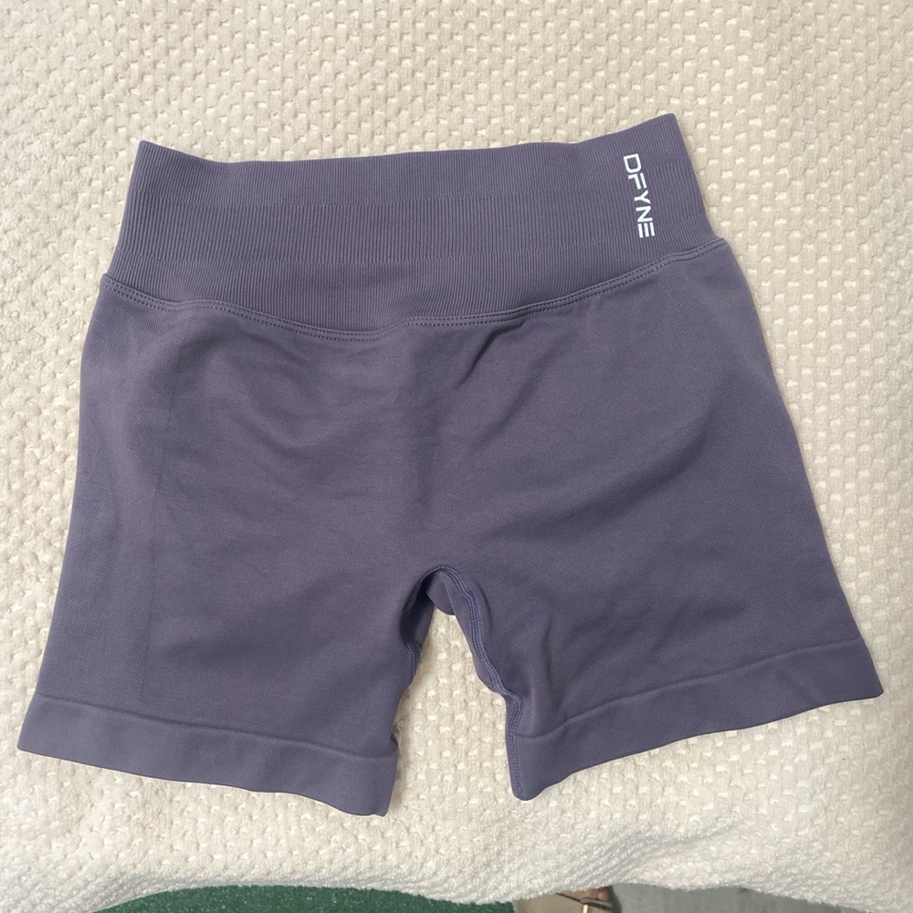 DFYNE Women's Athletic Shorts - Purple 4.5 length